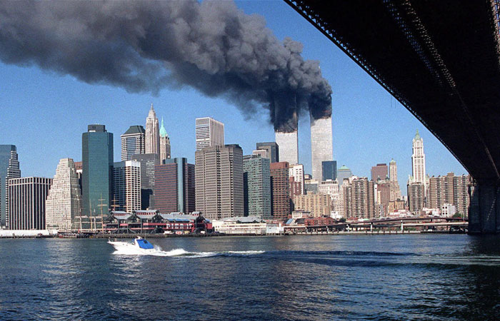 Downtown New York City in Smoke