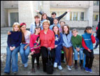 Terry with the Ukrainian orphans