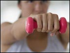 working out with weights