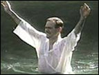 man after baptism