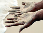 Sand on Hands
