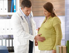 doctor with pregnant woman