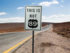 road sign - this is not 89