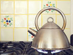 tea kettle on stove top