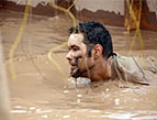 man in a mud race